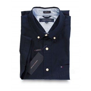 Tommy Hilfiger Biala Koszula Meska-Krotki rekaw